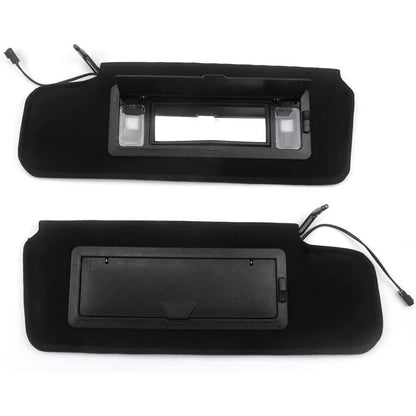 Solidspare Pair Sun visors w/Vanity Mirror & LED Light For 1984-1996 Chevy Corvette C4 5.7L