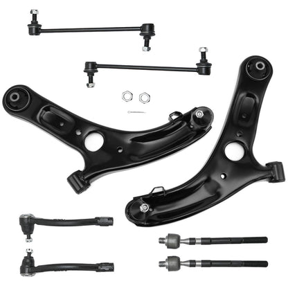 Solidspare For 2013-2016 Hyundai Elantra Front Control Arm Ball Joint Tie Rod Sway Link Kit