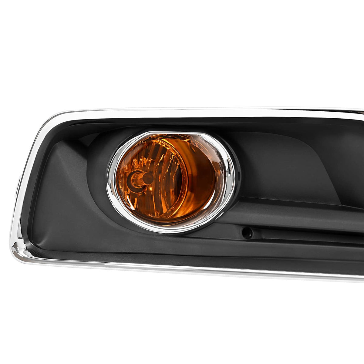 Solid Spare Front Bumper Fog Light Lamp w/Bezel Chrome Trim Set For Chevy Malibu 2013-2015