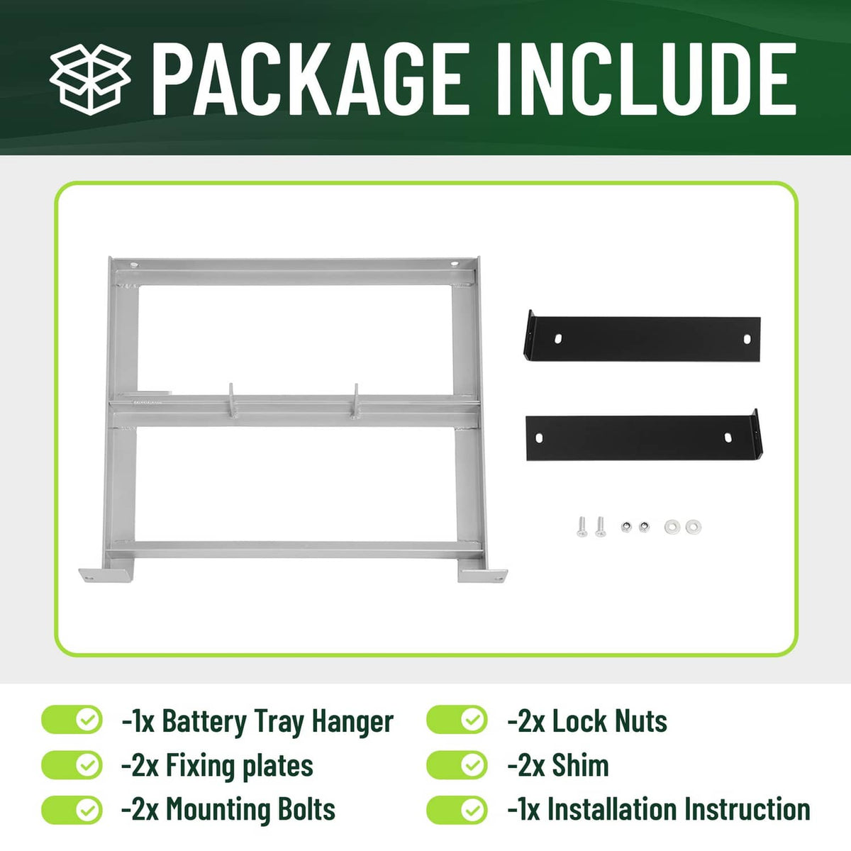 Solidspare For EZGO TXT / MEDALIST 1994-2013 GOLF CART Aluminum 36V  BATTERY TRAY