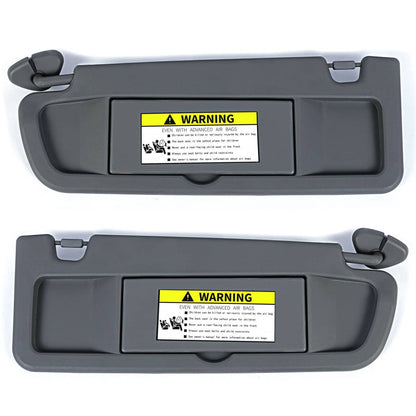 Solidspare Pair Sun Visor Dark Gray Left & Right Visor Set For 2006-2011 Honda Civic Visors