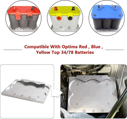 Solidspare For Optima 34/78 Battery Mounting Tray Kit Hold Down Tray Bracket Relocation