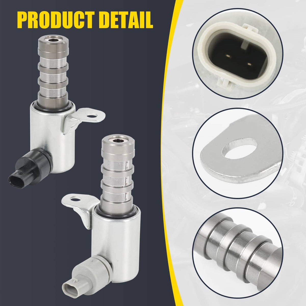 Solidspare 4PCS Variable Valve Timing Solenoid Fit Ford F-150 Ford Explorer 3.5L 2011-2017