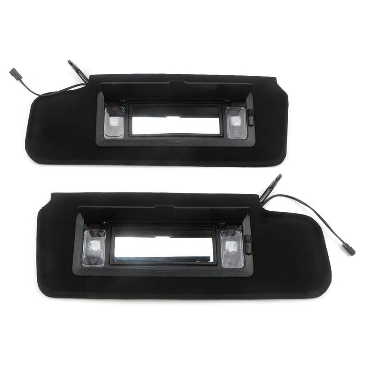 Solidspare 2Pcs Sun visors w/Vanity Mirror & LED Light For 1984-1996 Chevy Corvette C4 5.7L