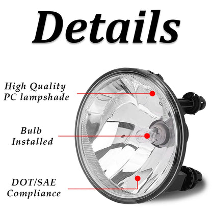 Fog Lights Fit For 2007-2014 Chevy Tahoe Avalanche Suburban GMC Yukon w/Bulbs