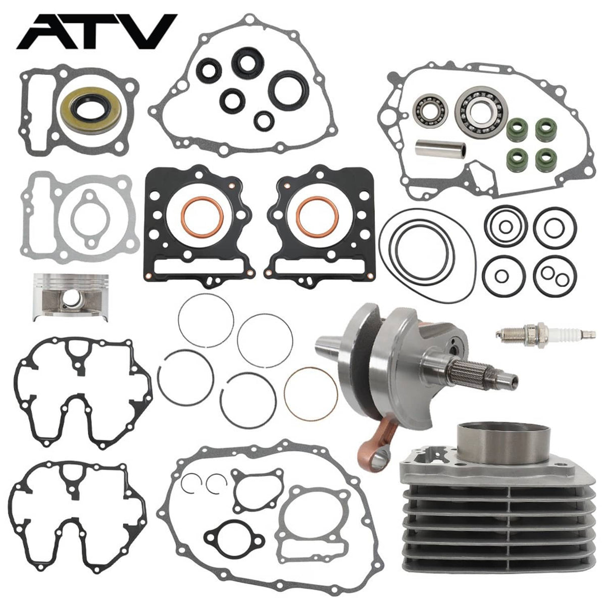 Solidspare Repair Kit For Honda 400EX 400X 1999-2004 Crank Rod Motor Piston Rebuild