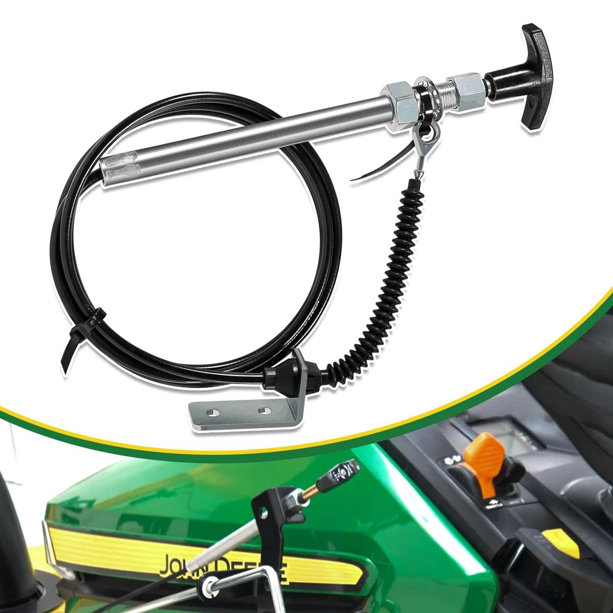 Solidspare AM134404 Spout Control Input Cable Replaces for John Deere Chute Deflector Cable
