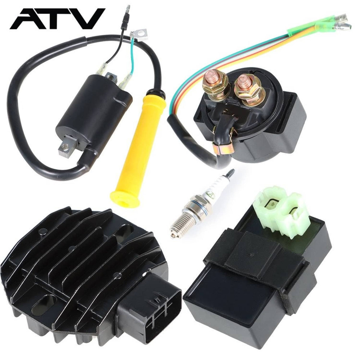 Solidspare New Spark CDI Ignition Coil Starter Relay Rectifier For Honda Sportrax TRX400EX