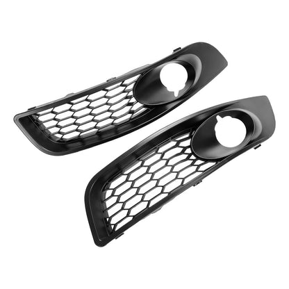 Solid Spare Black For Chevrolet Impala 2006-2013 Fog Light Bezels Grille Covers Left + Right