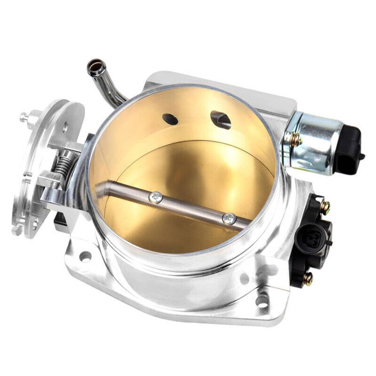 Solidspare Aluminum 102mm 4-Bolt Throttle Body & TPS IAC For GM Gen III LS1 LS2 LS6 LS7 LSX
