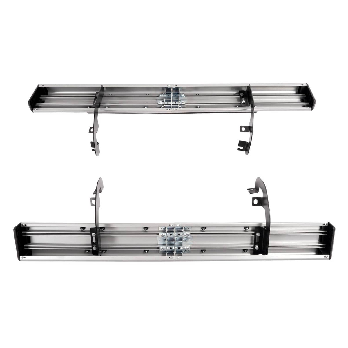 Solid Spare Side Step Bar Running Boards Silver+Black For 19-25 Silverado Sierra Regular Cab