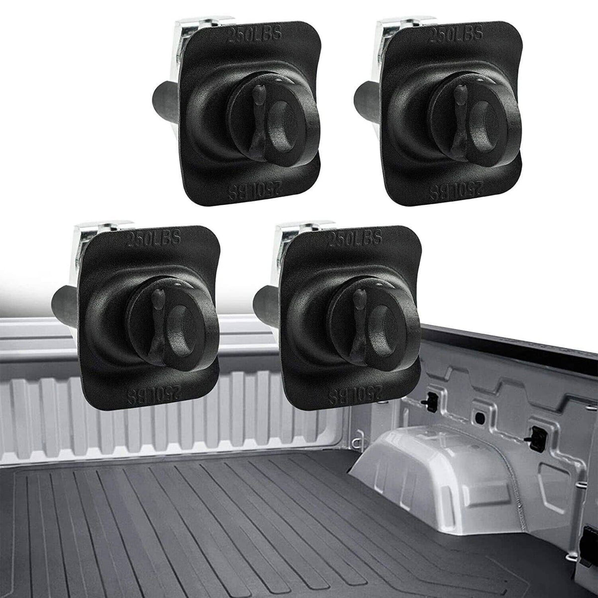 Solidspare Black Truck Bed Cargo Tie Down Loop Kit 23146899 For Sliverado Sierra Colorado