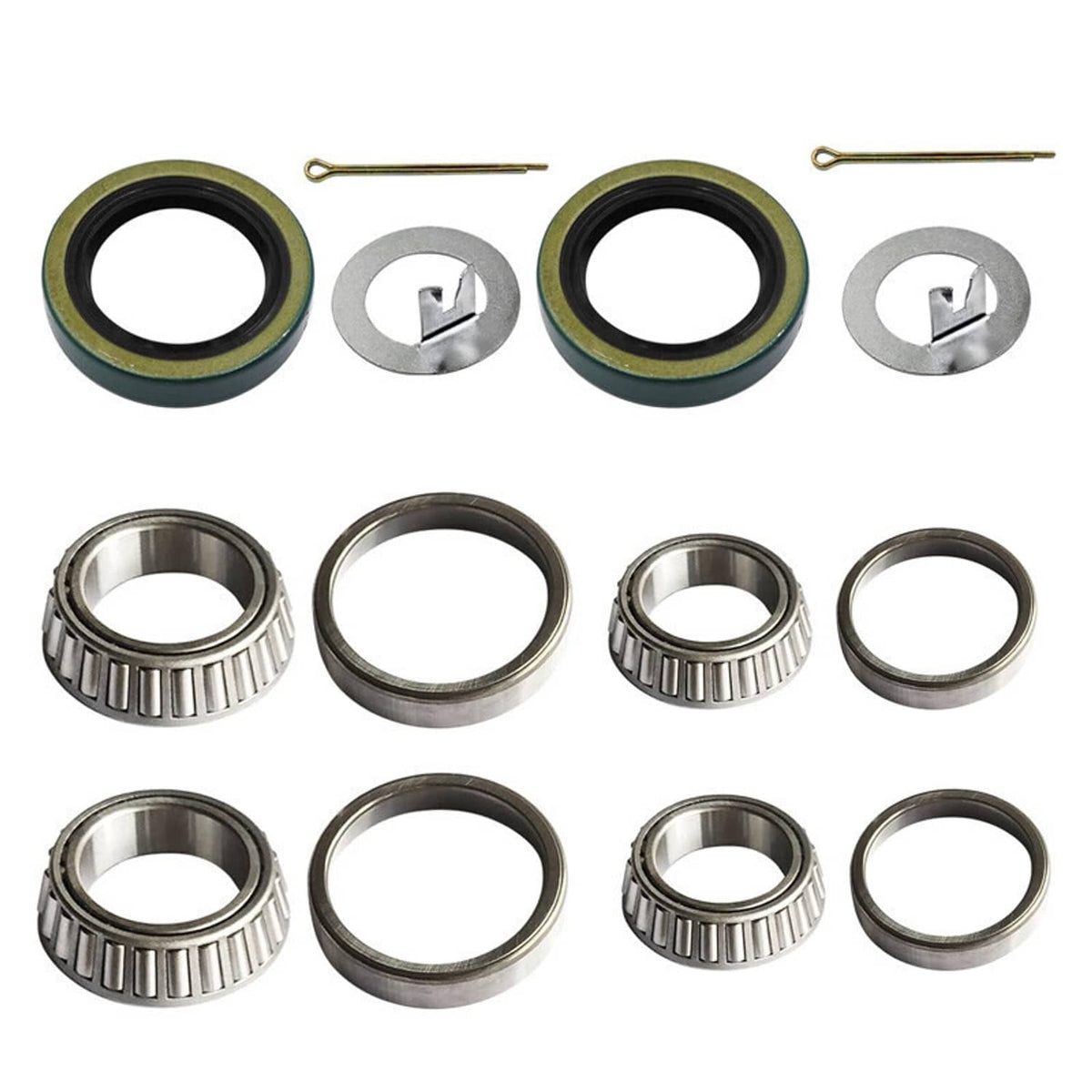 Solidspare 2Pcs Trailer Hub Race & Bearings Kits L44649/L44610, L68149/L68111 For 3500#Axle