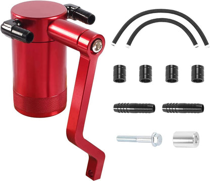 Solidspare Oil Catch Can Kit Z-Bracket Red Finish Fit For 2011-21 Dodge Challenger Chrysler