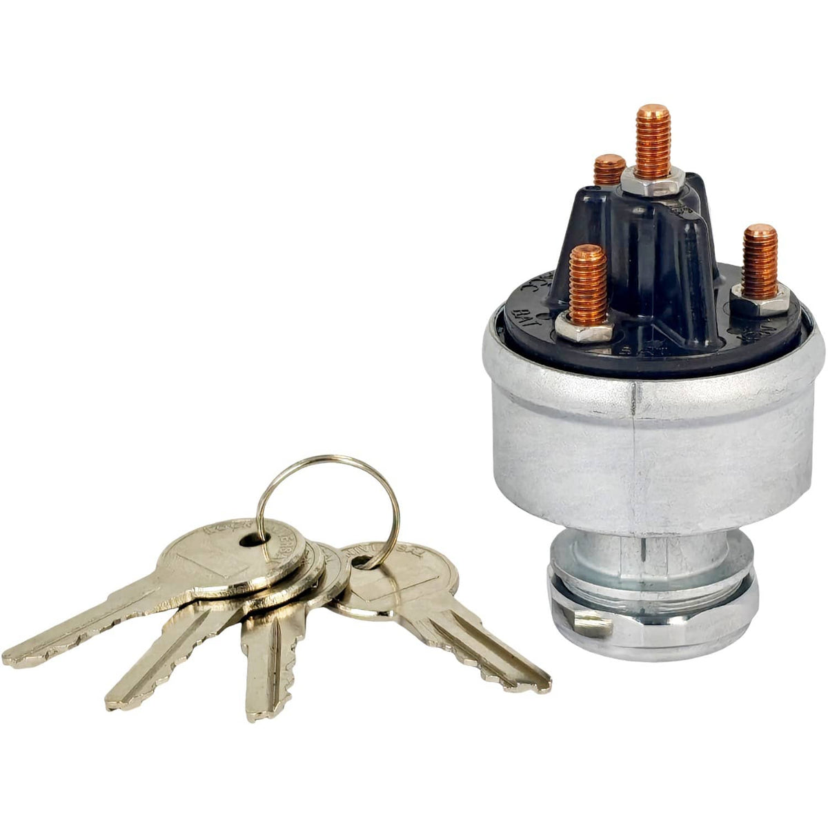 Solid Spare Ignition Switch Assembly Kit w/ 4 Door Lock Cylinder & 4 Key 23-08598 4 Position