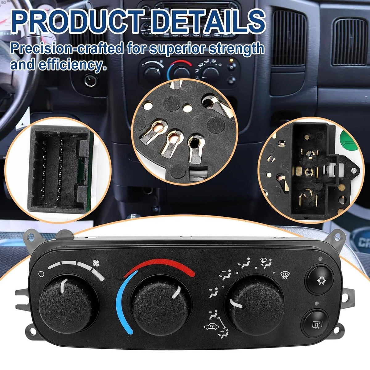 Solidspare A/C Heater Climate Control Module 599-212 For 2002-2005 Dodge Ram 1500 2500 3500