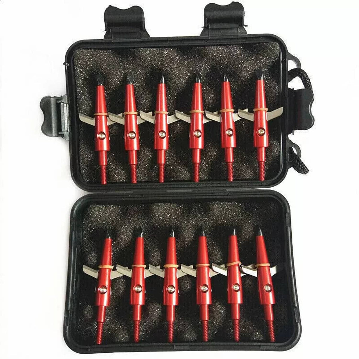 Solid Spare 12Pcs Red Broadheads 100 Grain 1.75" Cut Compound Bow Crossbow Tips