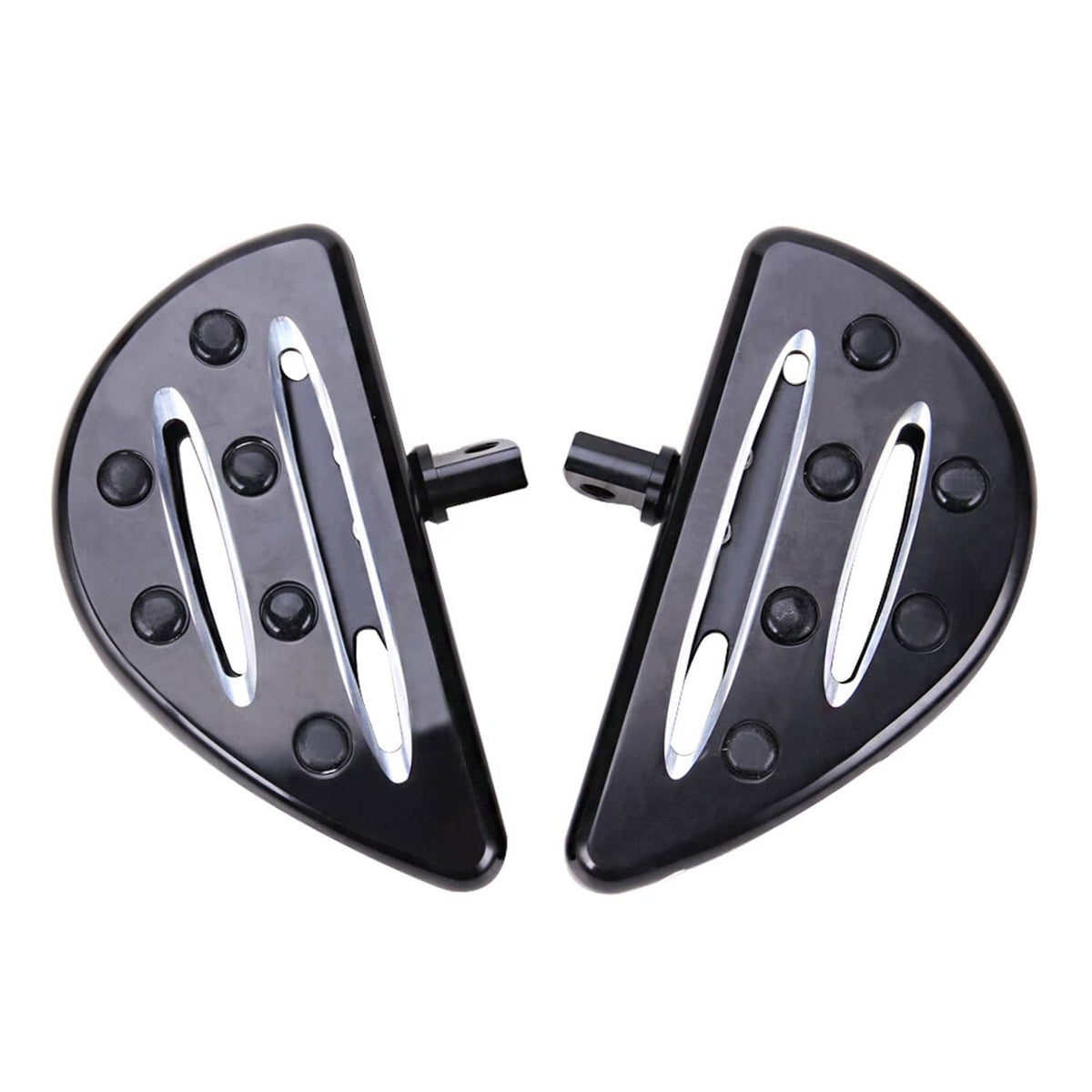 Solidspare Black Front and Rear Floorboard Foot Peg For Harley Touring Street Road Glide