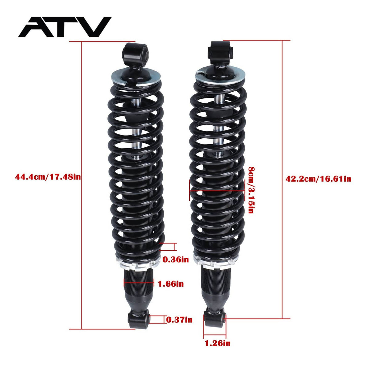 Solidspare Front Shocks 5UG-F3350-00-00 ATV 2pcs 2004-2013 For Yamaha Rhino 450 660 700