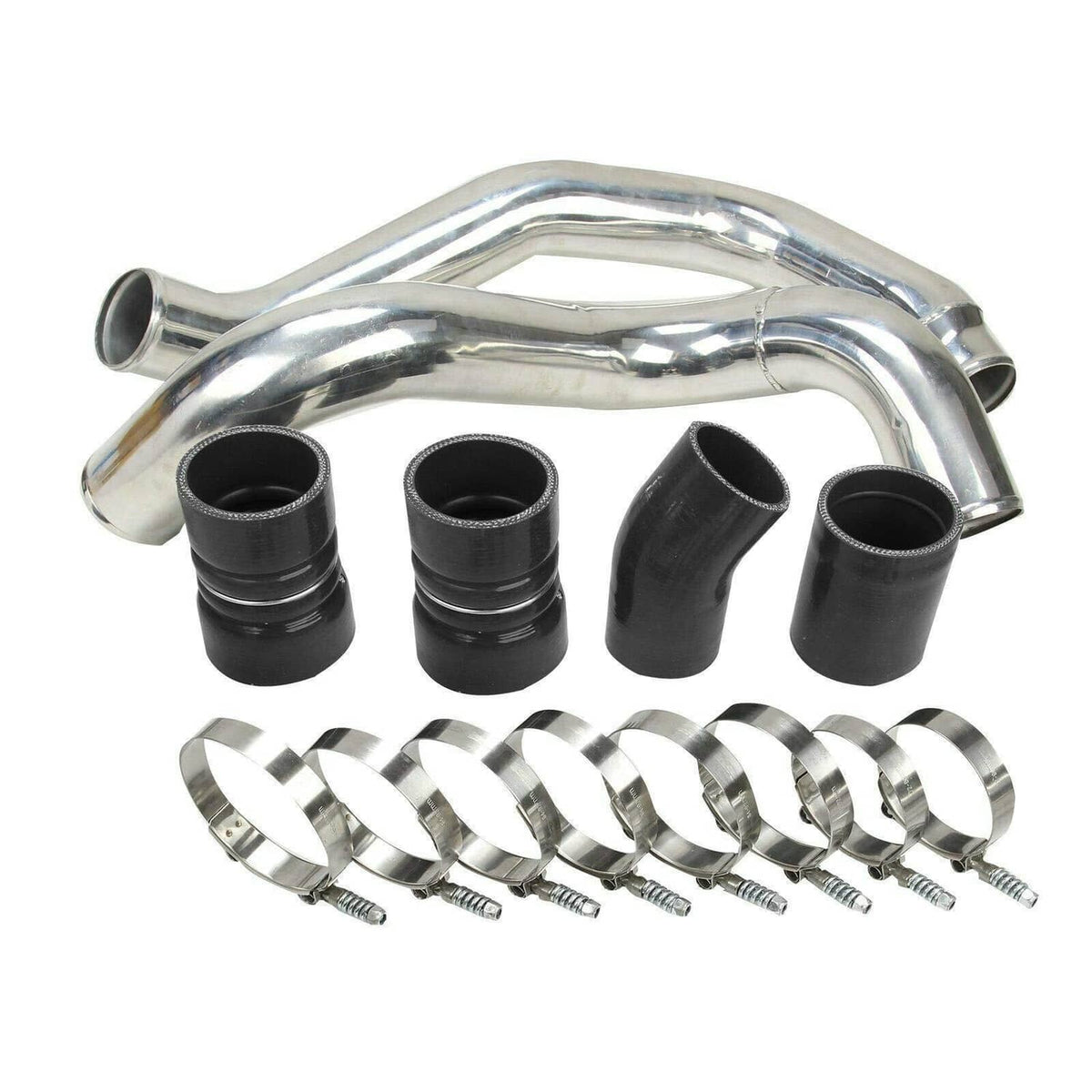 Solidspare Silver Intercooler Pipe & Boot Kit for 2003-2007 Ford 6.0L Powerstroke Diesel