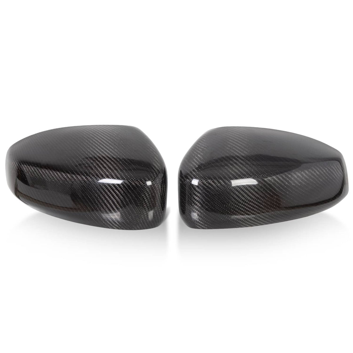 Solid Spare Carbon Fiber Mirror Cover Cap Black Pair For Infiniti G35 Coupe 03-07