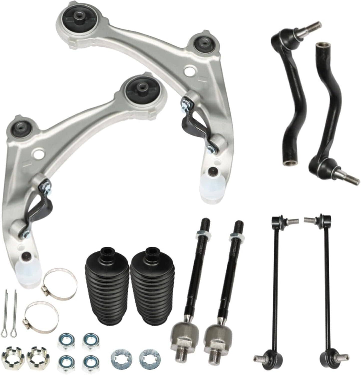 Solidspare 10Pcs Suspension Control Arms Tie Rod Sway Bar Kit For 2007-2013 Nissan Altima