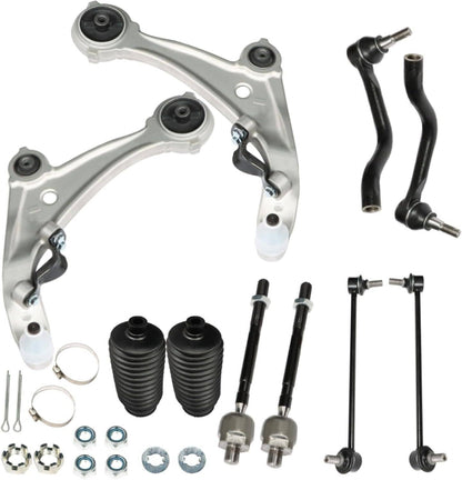 Solidspare 10Pcs Suspension Control Arms Tie Rod Sway Bar Kit For 2007-2013 Nissan Altima