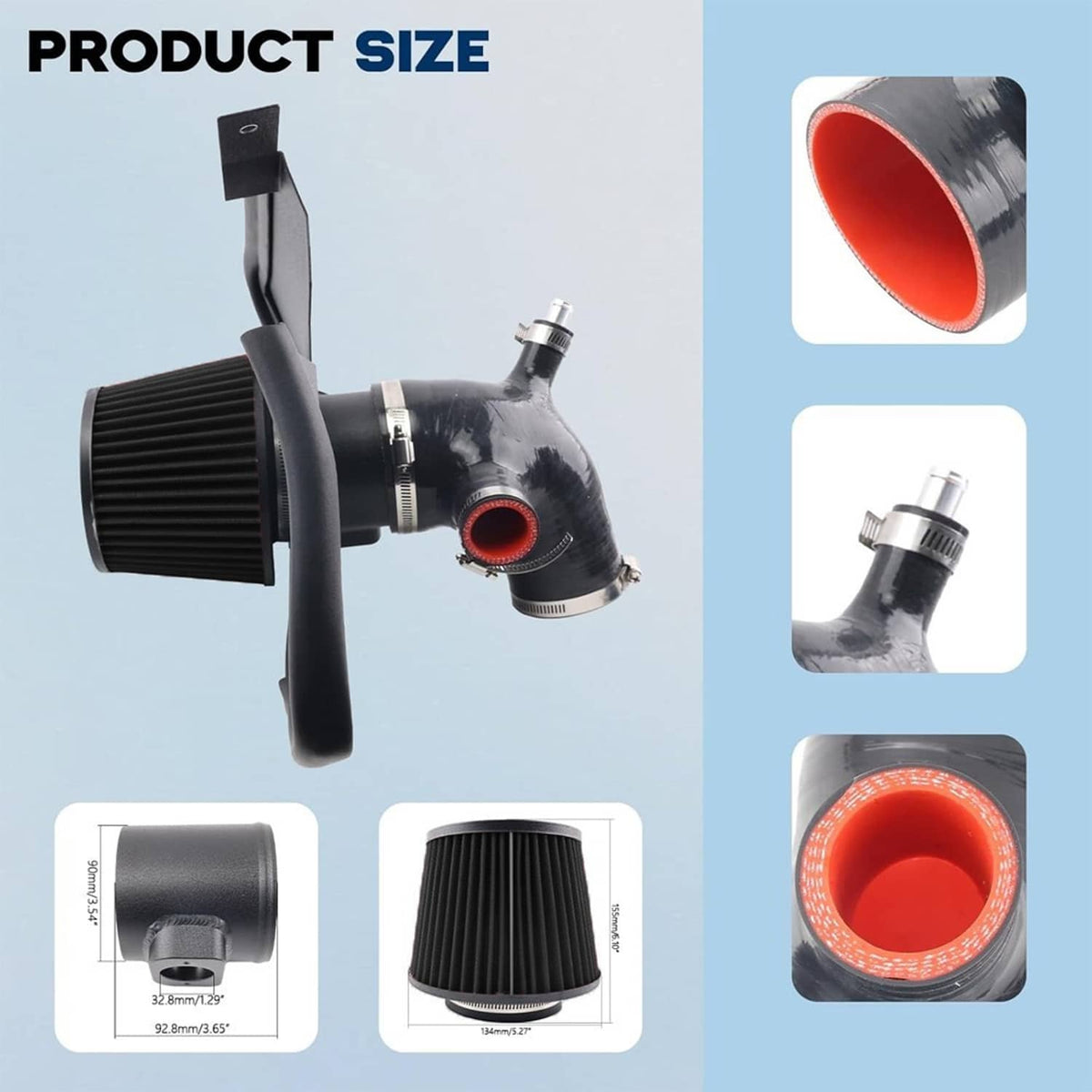 Solidspare New Cold Air Intake w/Filter For 2010-2016 BMW 535i 535i xDrive F10 F11 N55 3.0T