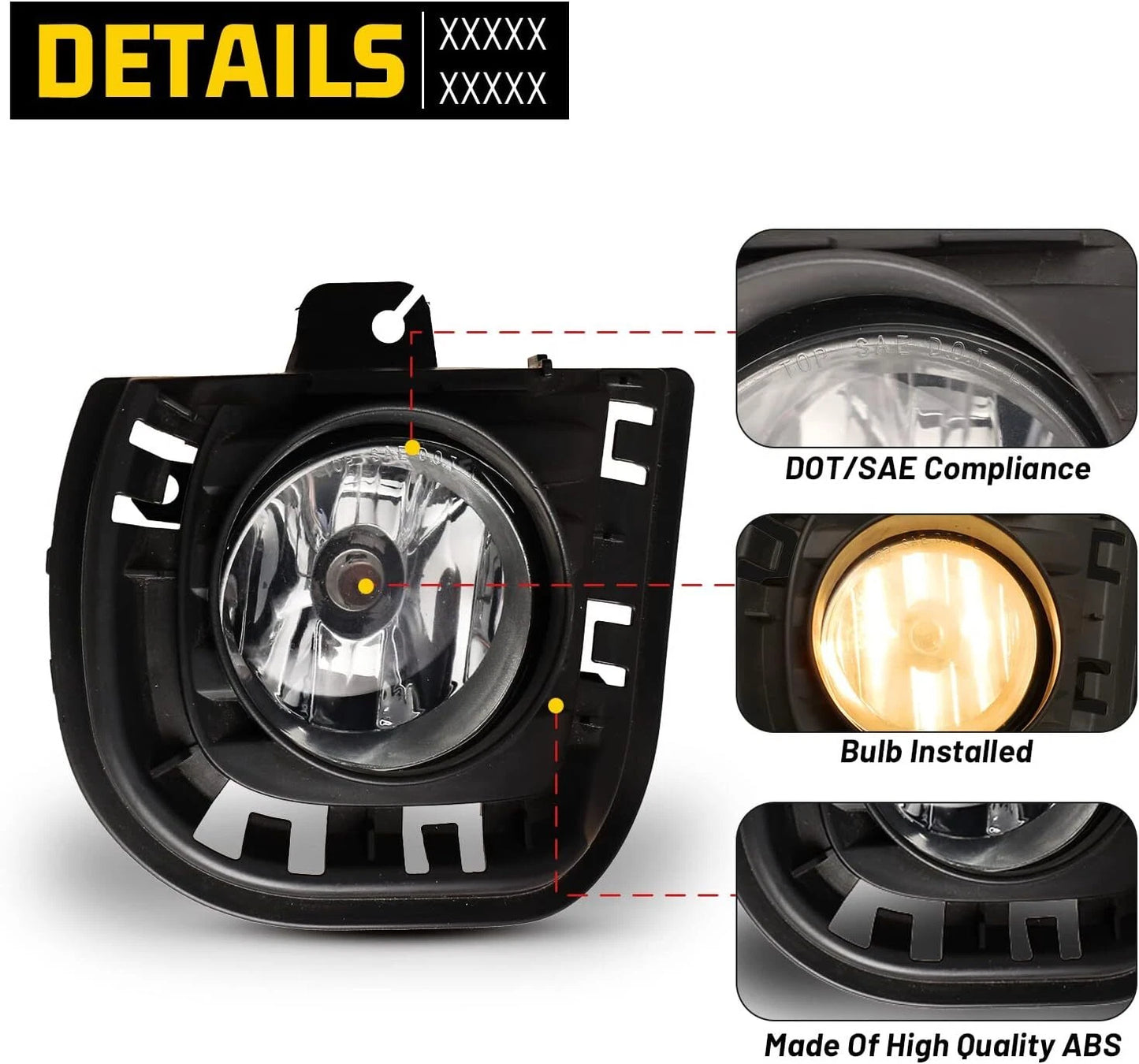 For 2014 2015 2016 Toyota Scion TC/ZELAS Fog Lights Lamps Pair w/Wiring Switch