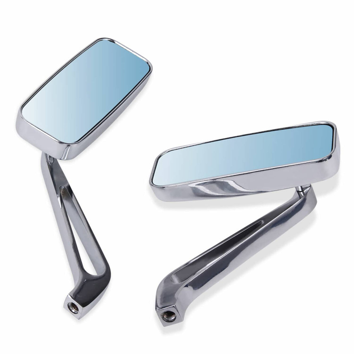 Solidspare Rectangle Motorcycle Mirrors Custom For Harley Cruiser Chopper Softail Sportster
