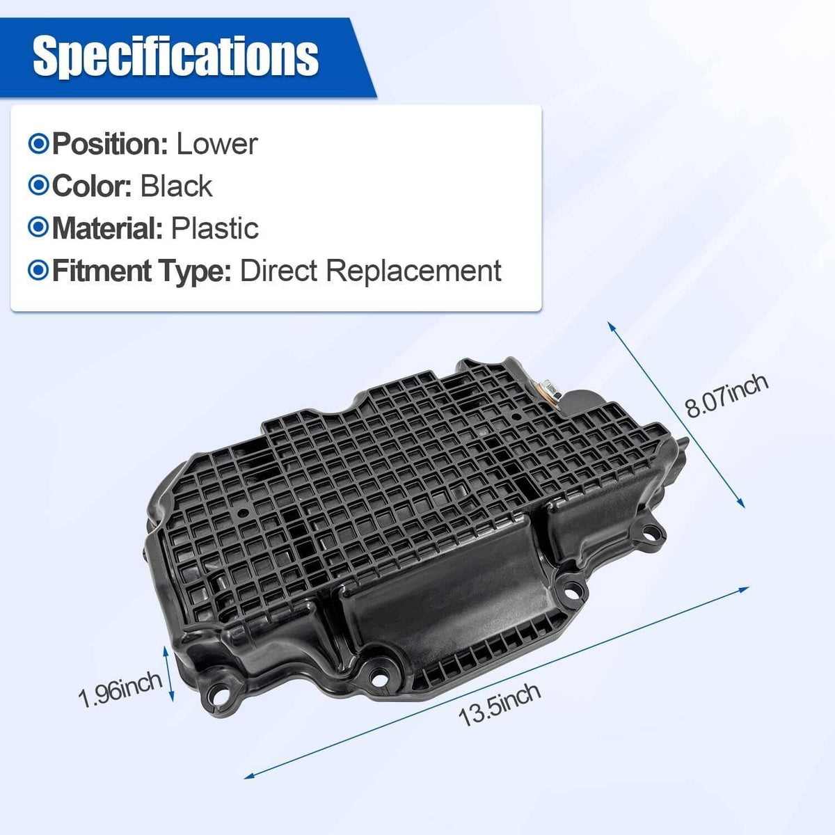 Solidspare Engine Oil Pan w/ Gasket for 2017-2022 Infiniti Q50 Q60 3.0L V6 RWD 111105CA2A