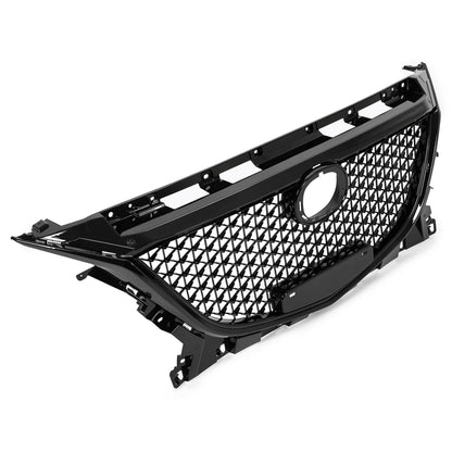 Solid Spare For Mazda 3 Axela 2014-2016 15 Honeycomb Upper Grille Bumper Assembly Set Black