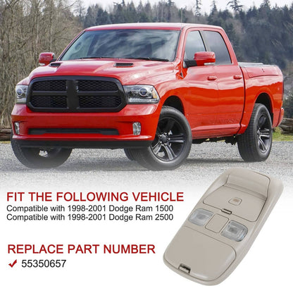 Solidspare For 1998-2001 Dodge Ram 1500 2500 55350657 Overhead Console Dome Light Storage