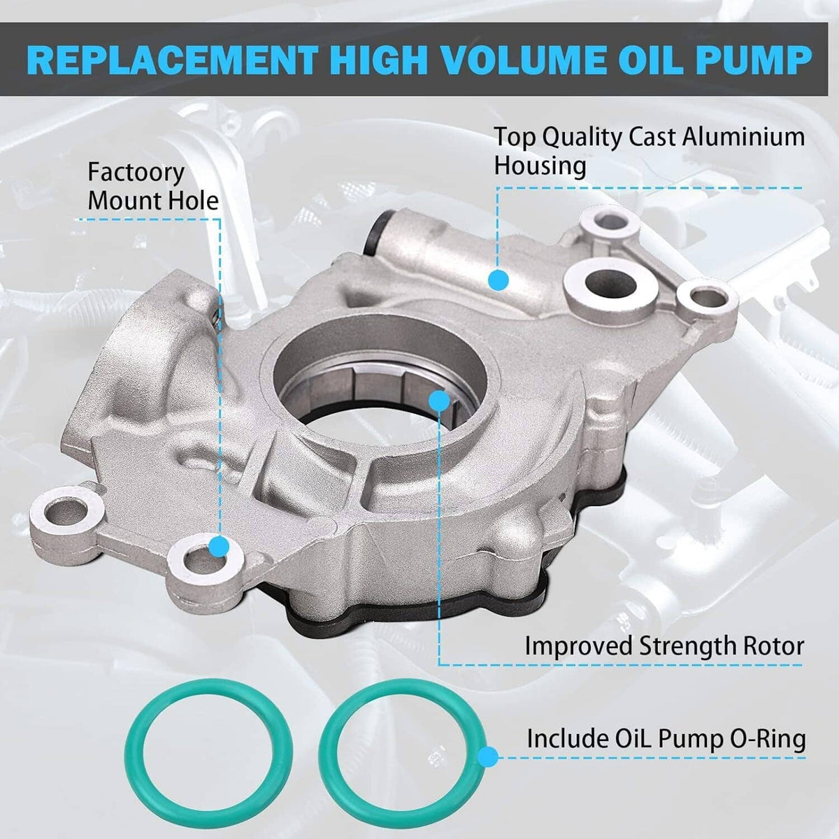 Solidspare High Pressure High Volume Oil Pump 10355HV For 2007-14 Chevrolet GM LS 5.3L 6.0L