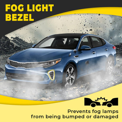 Solid Spare For Kia Optima 2016 2017 2018 Front Chrome Fog Light Lamp Bezel Left Driver Side