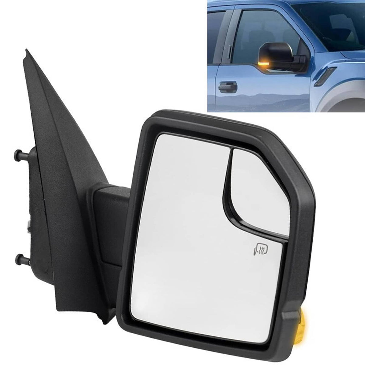 Solidspare New Passenger Right Side Door Mirror Power w/Lamp FL3Z17682CB For 2015-2020 Ford