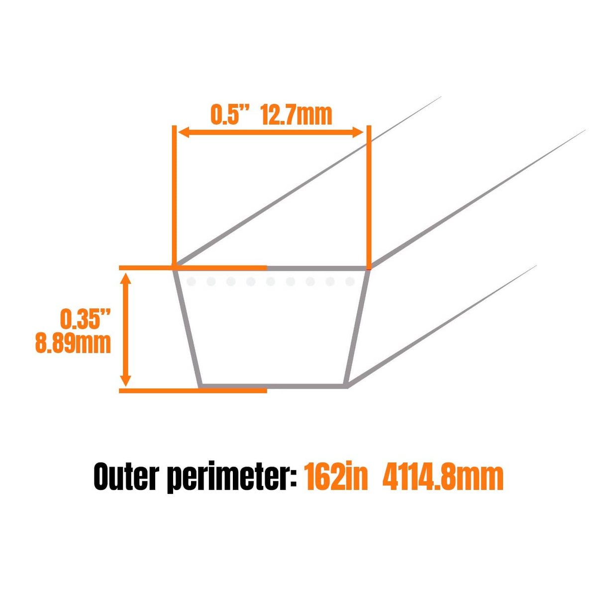 Solidspare Deck Belt For MTD Cub Cadet 95404240 75404240 265219 954-04240 754-04240 265-219