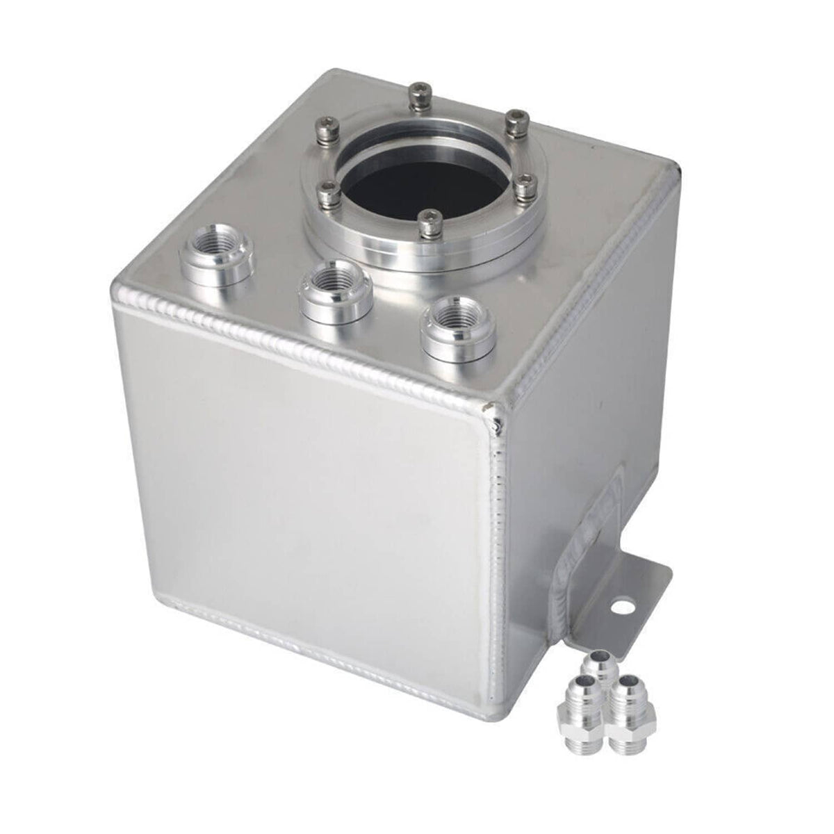 Solidspare New 2L High Flow Swirl Fuel Surge Tank AN6 Aluminum w/ 044 External Fuel Pump