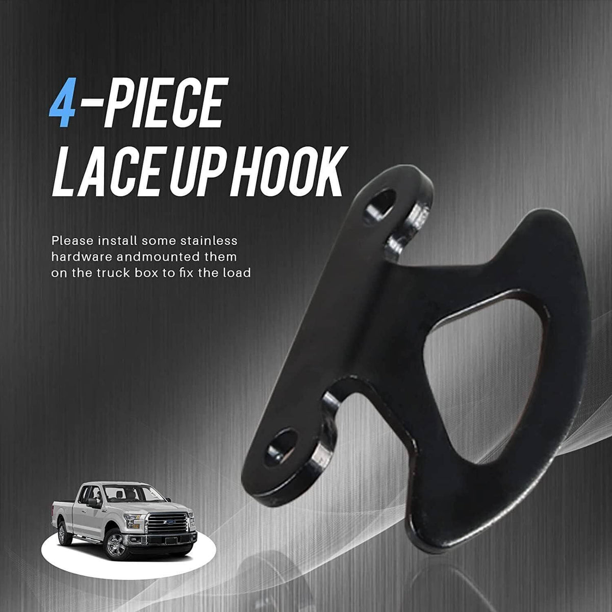 Solidspare Truck Bed Tie Down Hooks Anchors Bracket For 2000-2017 Ford F150 Bed Inner Hook