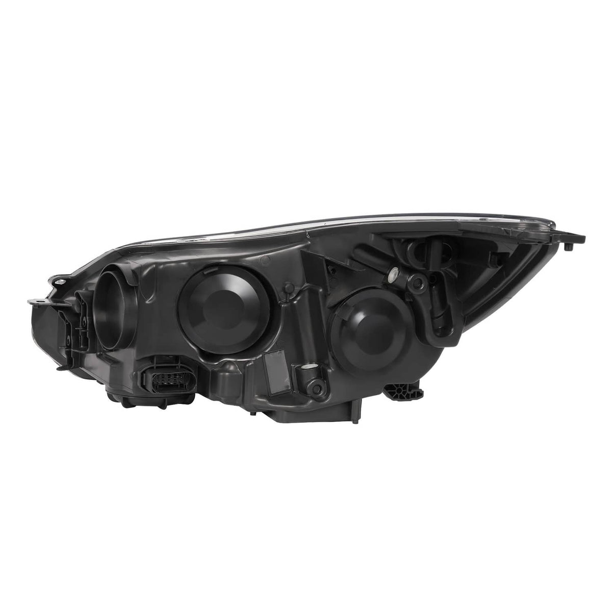 Solid Spare Black Right Passenger Side Headlight Clear Lens Halogen For Ford Focus 2012-2014