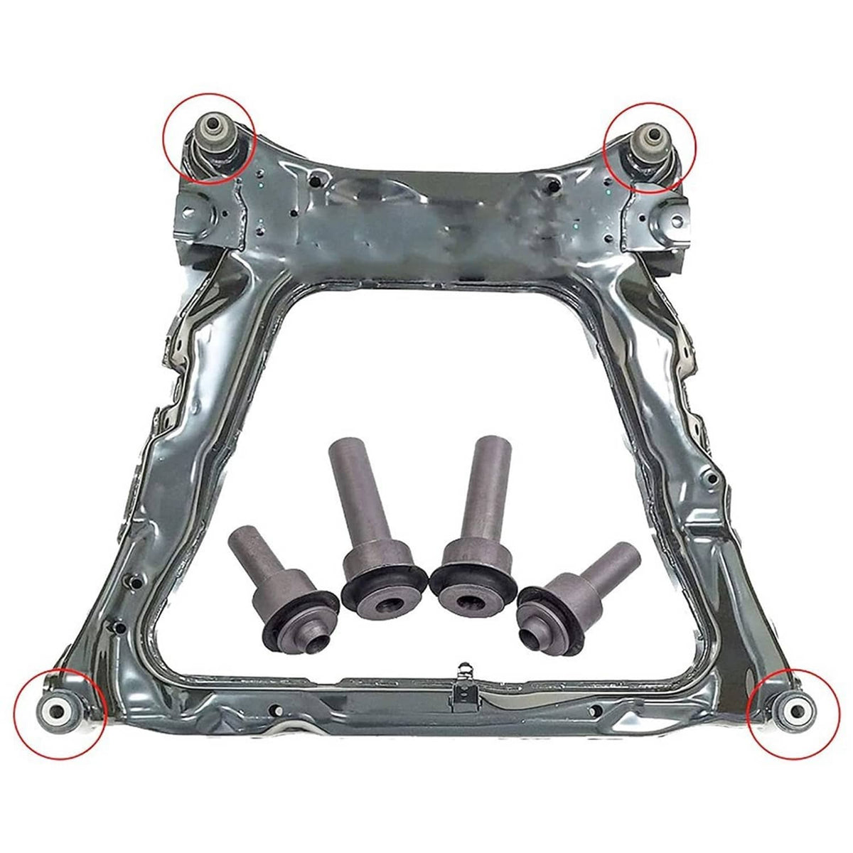 Solidspare 4x Rogue Front Subframe Crossmember Bushings Kit Durable For 2008-2015 Nissan