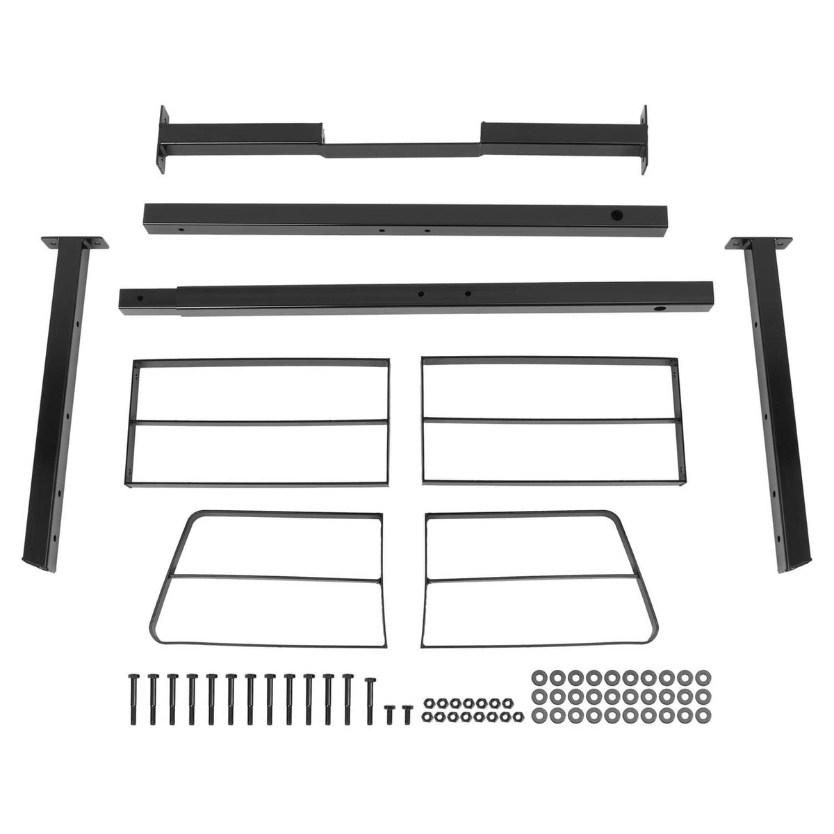 Solid Spare 68'' Headache Rack Cab Window Protector Frame Guard Fit Full-Size Pickup Truck