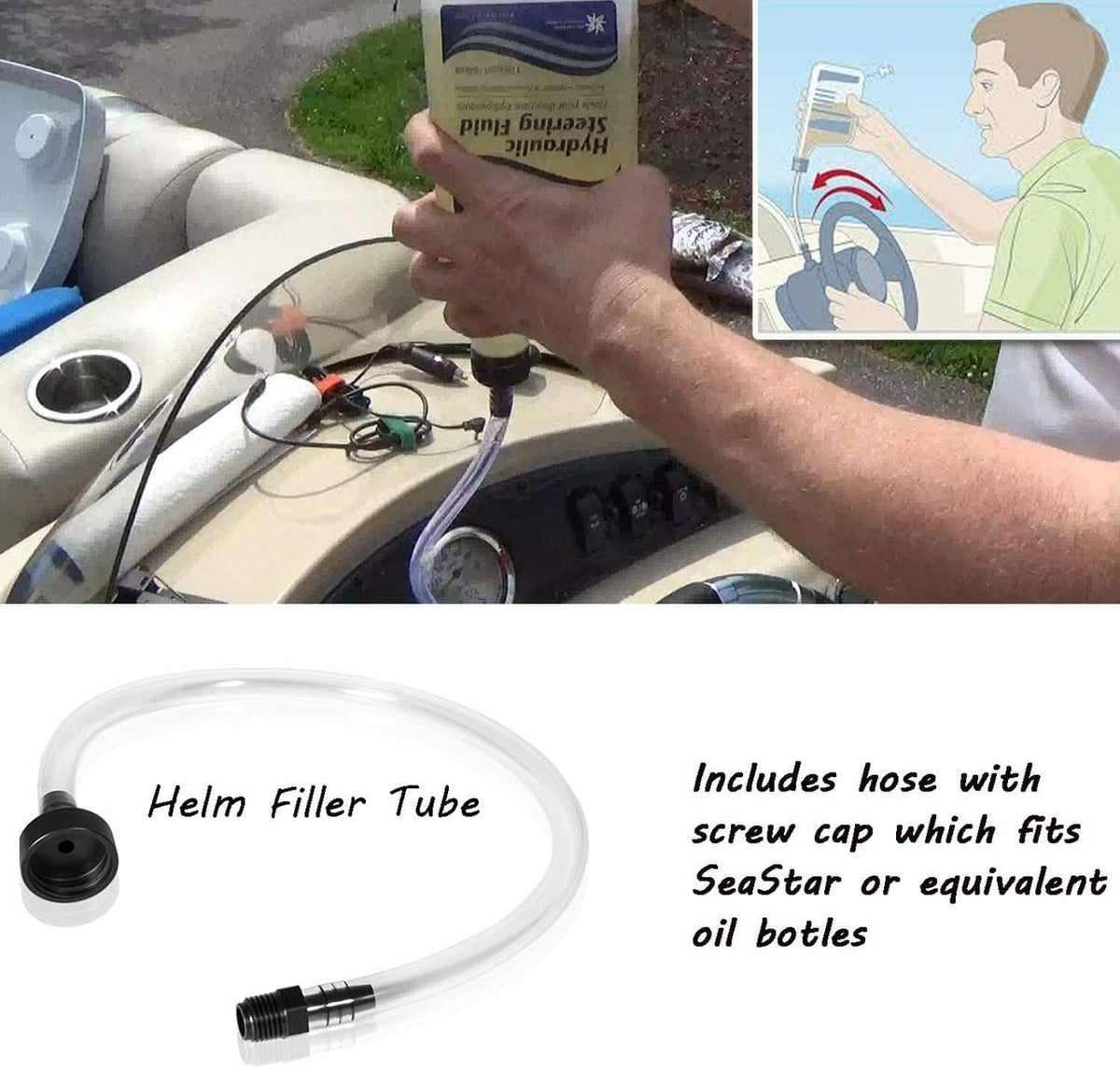 Solid Spare Bleed Kit Filler Kit fits for Seastar Hydraulic Steering Systems