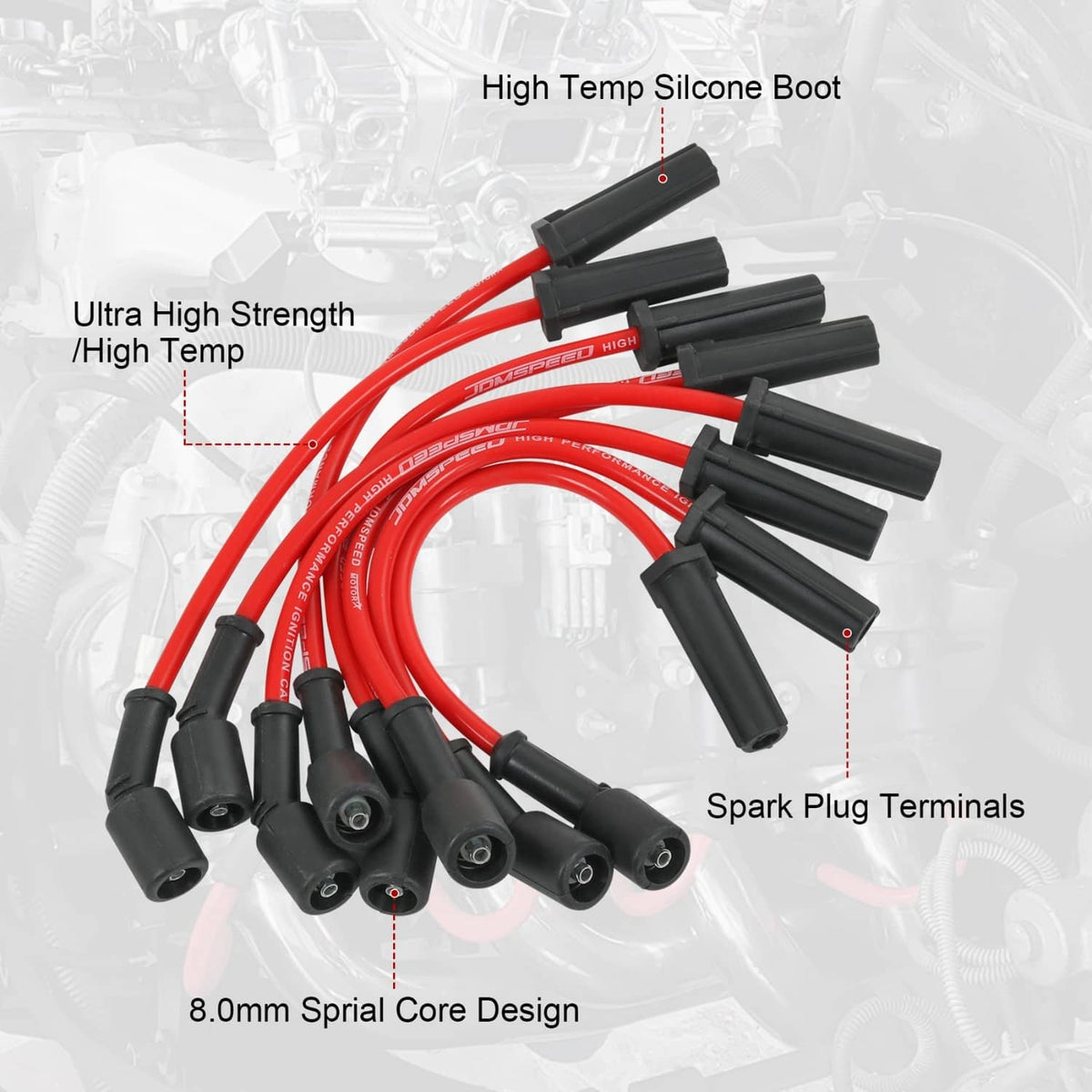 Solidspare Distributor HEI W/ Wire Set Fit Chevrolet Inline 250 230 292 GMC Trucks L6 78-85