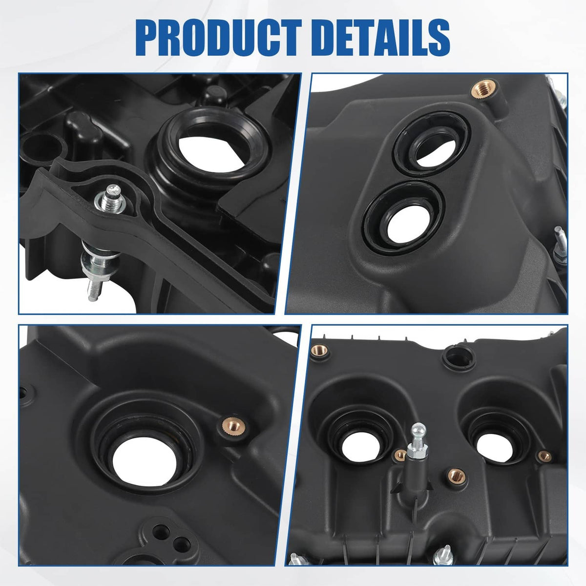 Solidspare 2Pcs Valve Covers For 2013-2016 Ford F-150 2015-17 Ford Expedition 3.5L Turbo