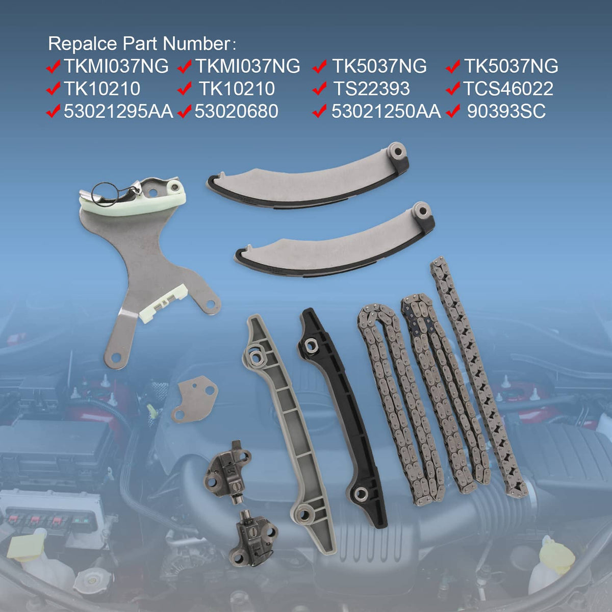Solidspare Timing Chain Kit  For 2002-2011 Jeep Liberty Dodge Ram Durango Dakota 3.7L SOHC