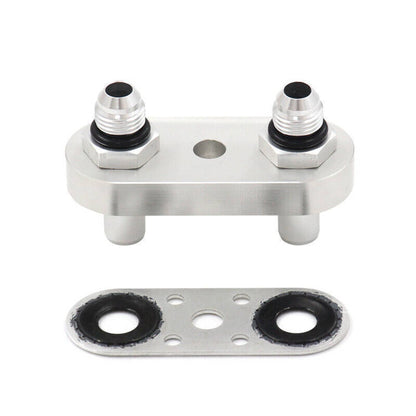 Solidspare Transmission Cooler Line Adapter Plate with 6AN Fittings Seal 6L80E 6L90E 8L90E