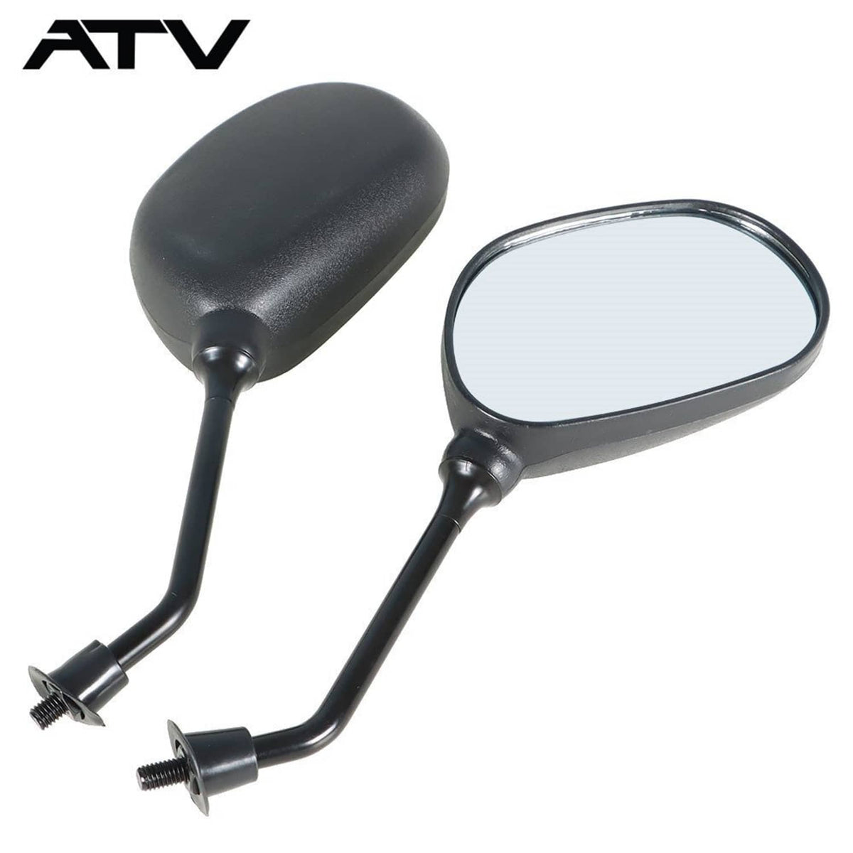 Solidspare ATV Scooter 7/8" 22mm Handle Bar End Rearview Side Mirrors