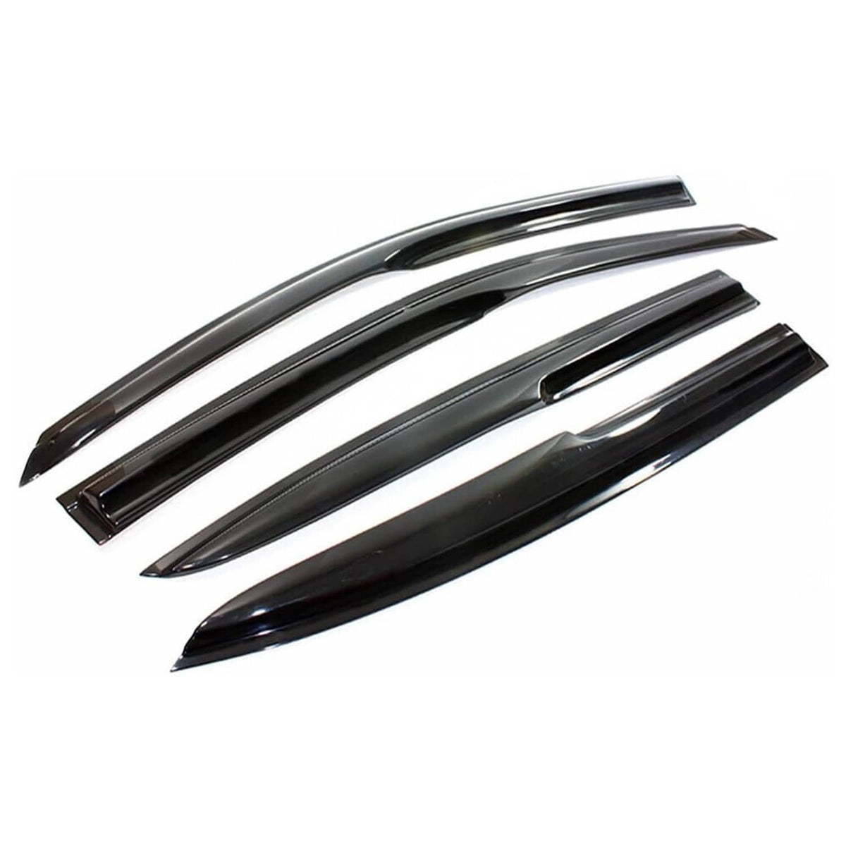 Solidspare Window Visor Rain Guard Vent For Honda Accord 2008-2012 Wavy Mugen Style Tinted