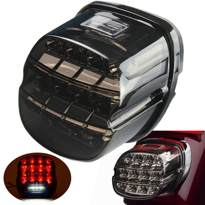 Solidspare Led Rear Tail Light Brake Smoke for Harley Touring Glide Dyna Softail Sportster
